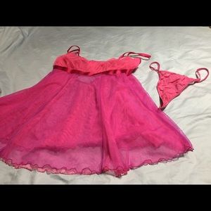 2 Piece Victoria Secret Pink Baby Doll NWOT